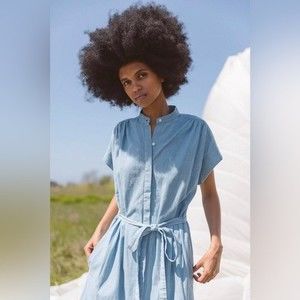 Trovata Birds of Paradis Classic Astrid Esy Dress Chambray